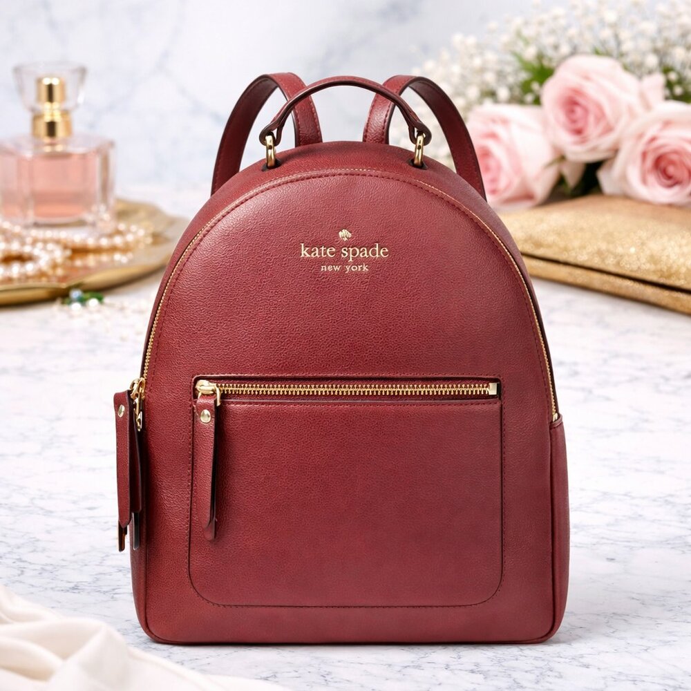 Kate Spade Thompson Street Brooke Backpack Sienna Leather NWT $328
